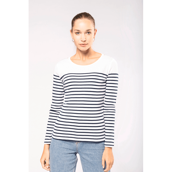 Kariban | T-shirt marinière manches longues femme